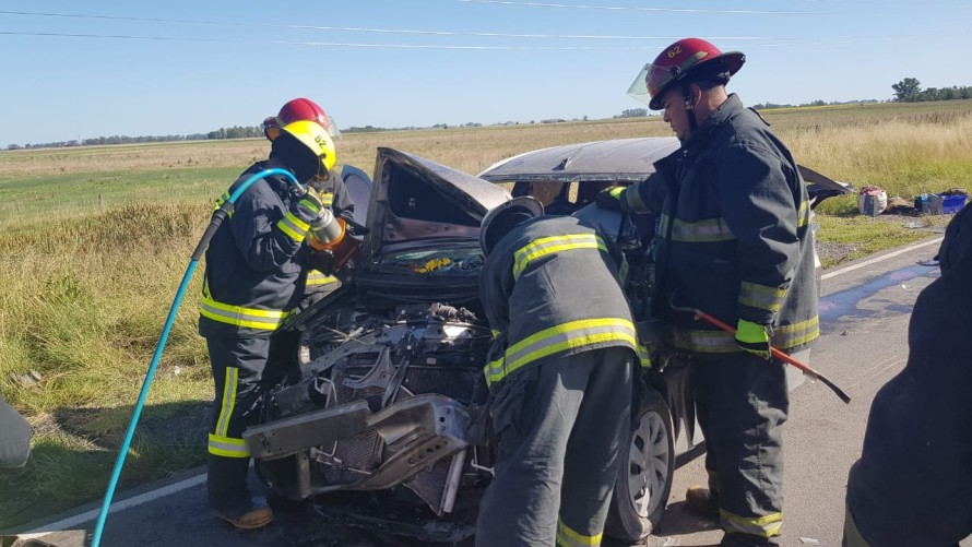 Cinco personas fueron hospitalizadas por un accidente en la ruta 65