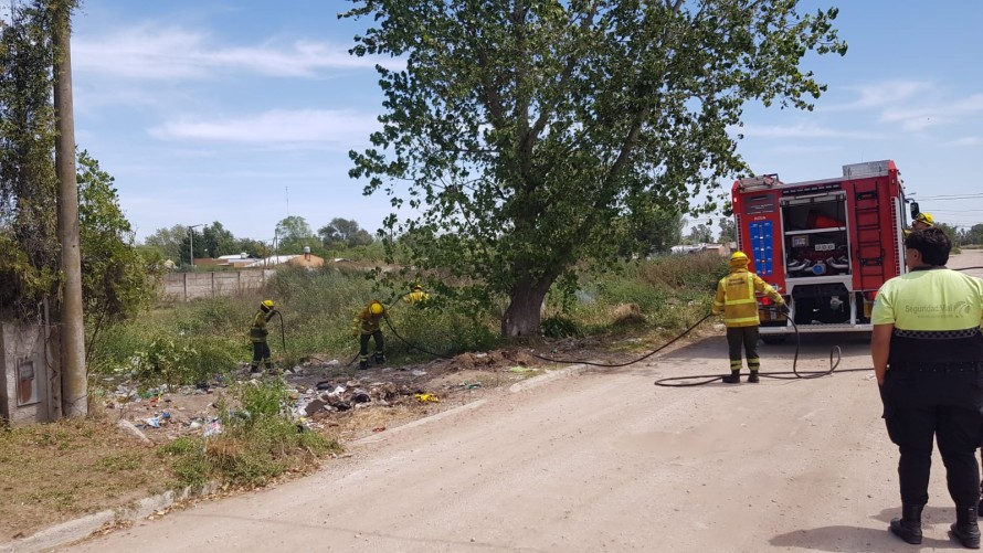 Quemaban basura y las llamas se apoderaron de pastizales