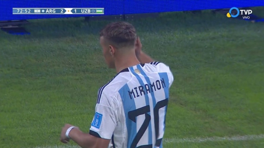 “Nacho” Miramón hizo su debut con Argentina en el Mundial Sub 20