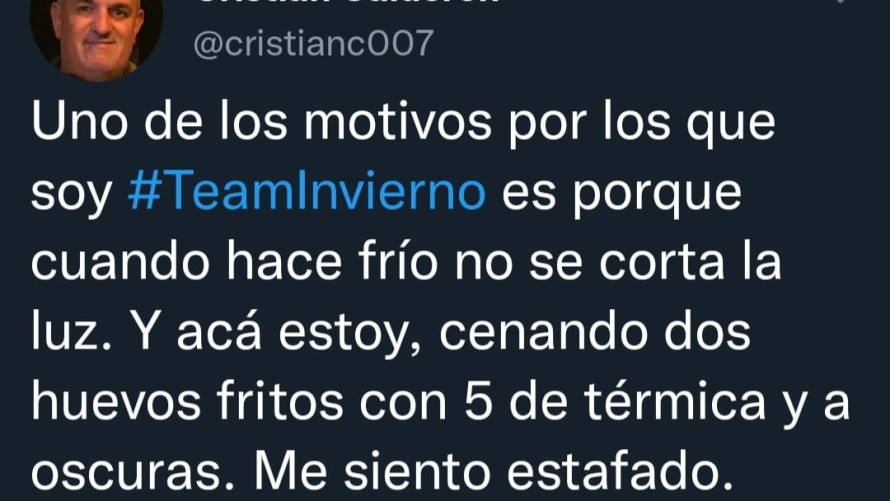 La reacción de las redes ante un imprevisto corte de luz en pleno invierno