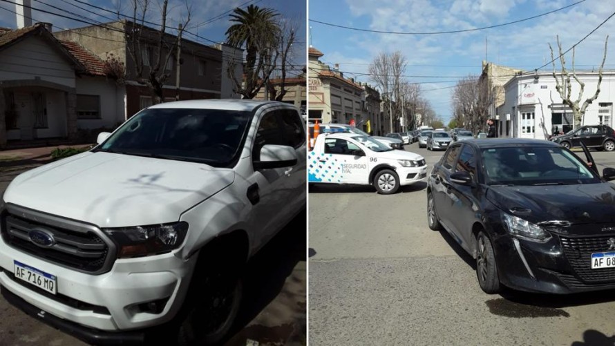 Dos autos chocaron en una esquina muy transitada de esta ciudad