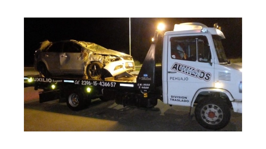 Ruta 226: volcó un auto con un conductor bolivarense a la altura de Pehuajó