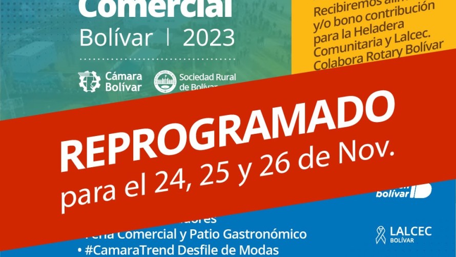 Se reprogramó la segunda Expo Comercial por cuestiones climáticas