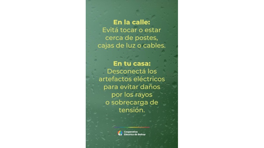 Alerta meteorológica: tormentas fuertes, viento y actividad eléctrica
