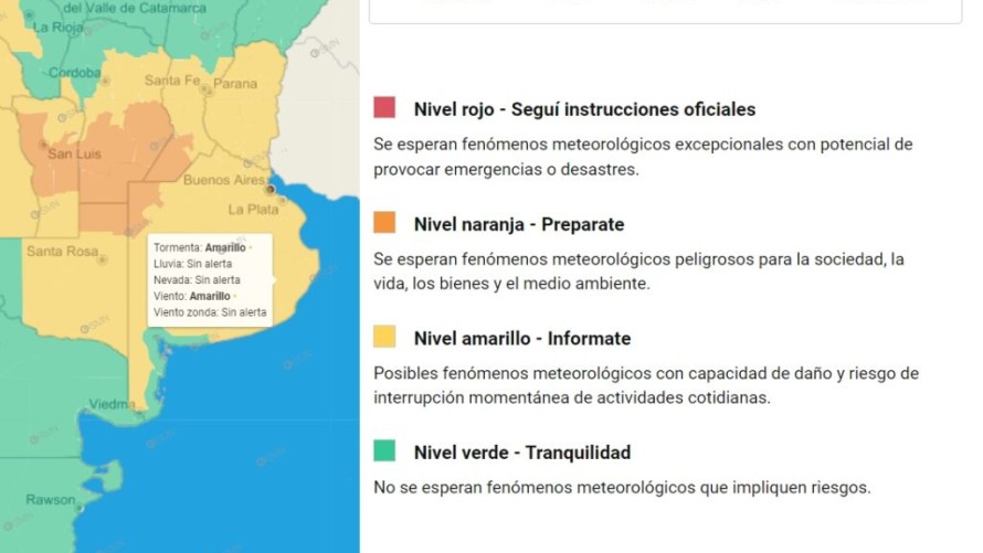 A quedarse adentro: alerta amarilla por tormentas y viento en todo el territorio bonaerense