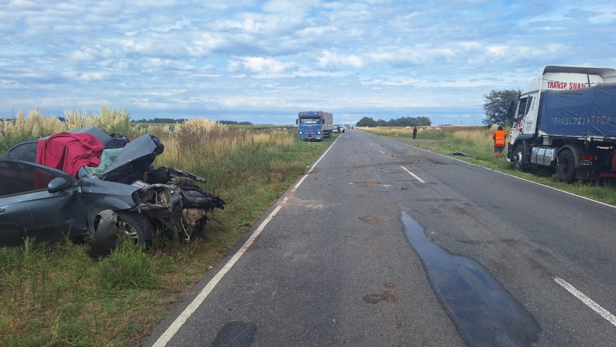 Falleció un hombre y otras dos personas resultaron heridas en un accidente en la ruta 65