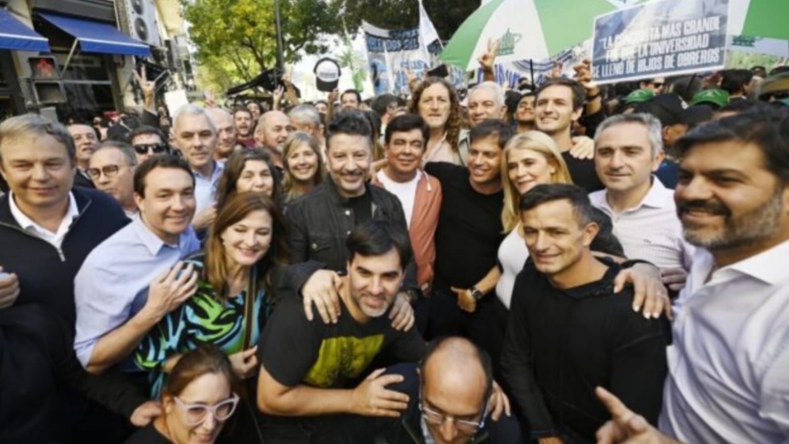 Pisano y Bucca marcharon por la educación pública en la columna de la provincia