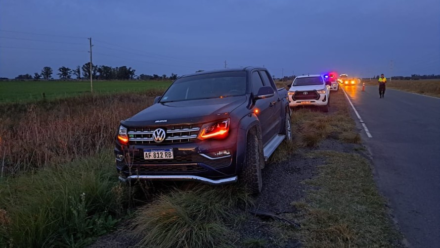 Un bache provocó el vuelco de una lancha en la ruta 65, cerca de Ibarra